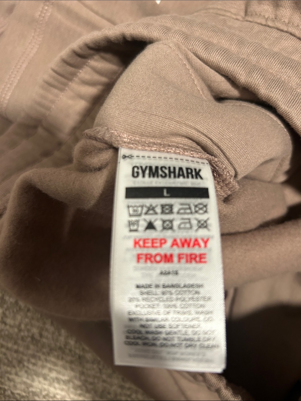 Gymshark Embroidered Logo Sweat shorts in Brown NWOT - Picture 4 of 4